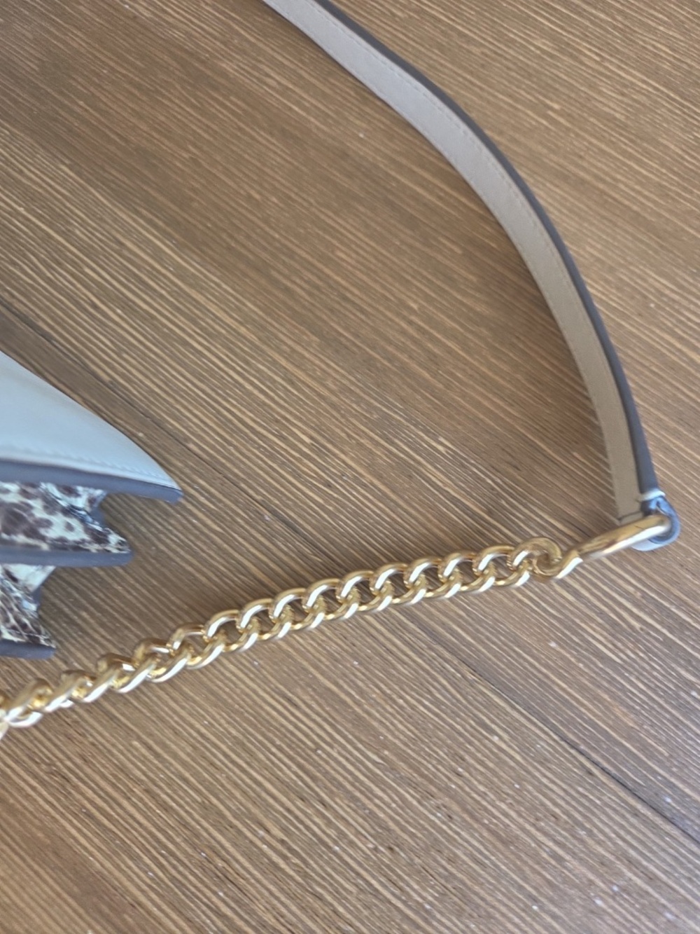 Coach Ivory and Signature Canvas Chain Crossbody with Gold Hardware - Picture 6 of 14